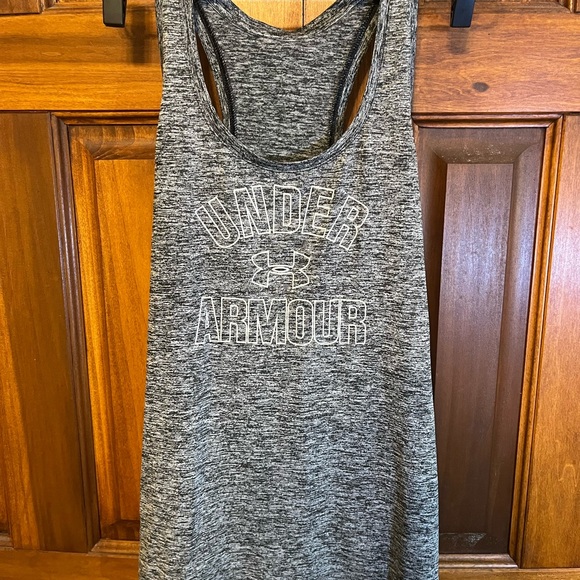 Under Armour Heathered Gray Athletic Tank - Picture 1 of 2
